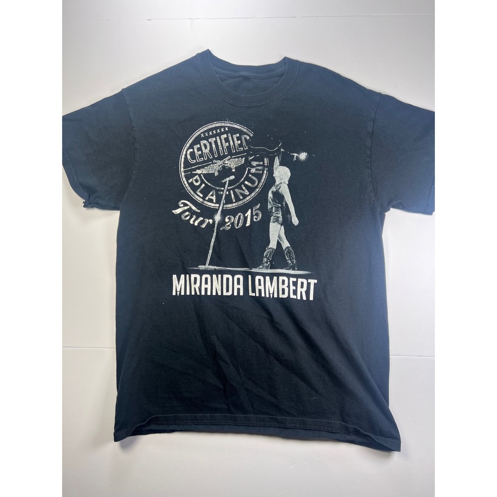 Miranda Lambert T-Shirt Unisex L Black 2015 Certified Platinum Tour Graphic Tee